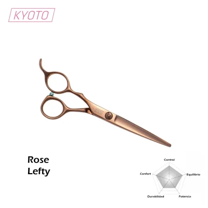 Tijeras Profesionales Japonesas Kyoto Rose Zurdos